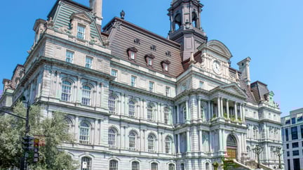 Facade de l'Hôtel de ville de Montréal